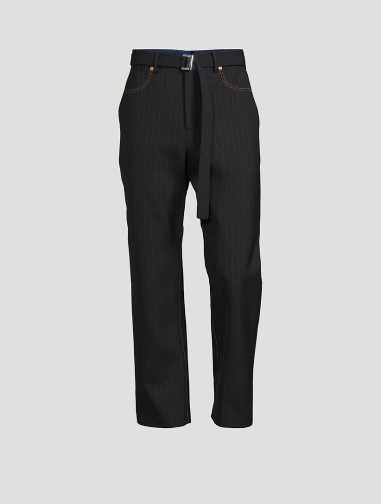 Bonding Pants Chalk Stripe Print