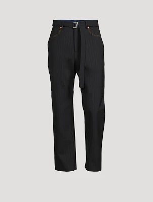 Bonding Pants Chalk Stripe Print