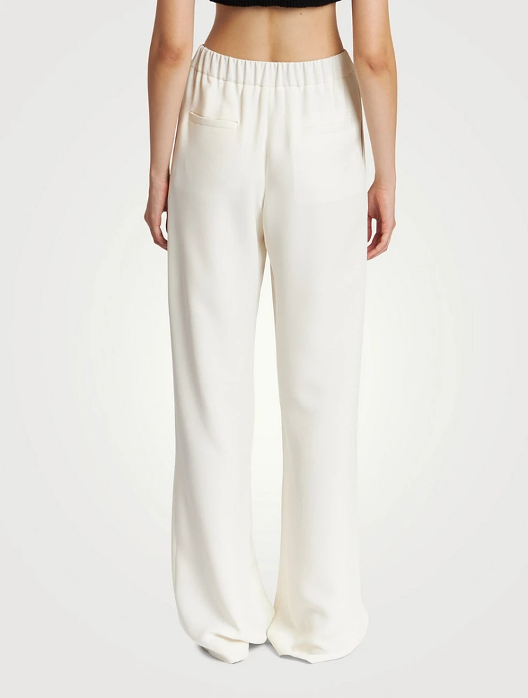 Cady Silk Wide-Leg Pants