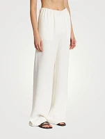 Cady Silk Wide-Leg Pants