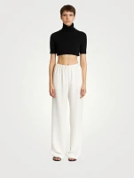 Cady Silk Wide-Leg Pants