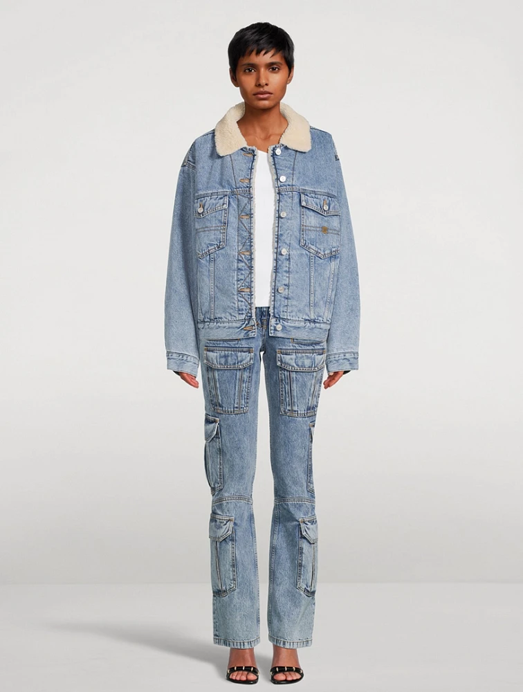Fleece-Lined Denim Jacket