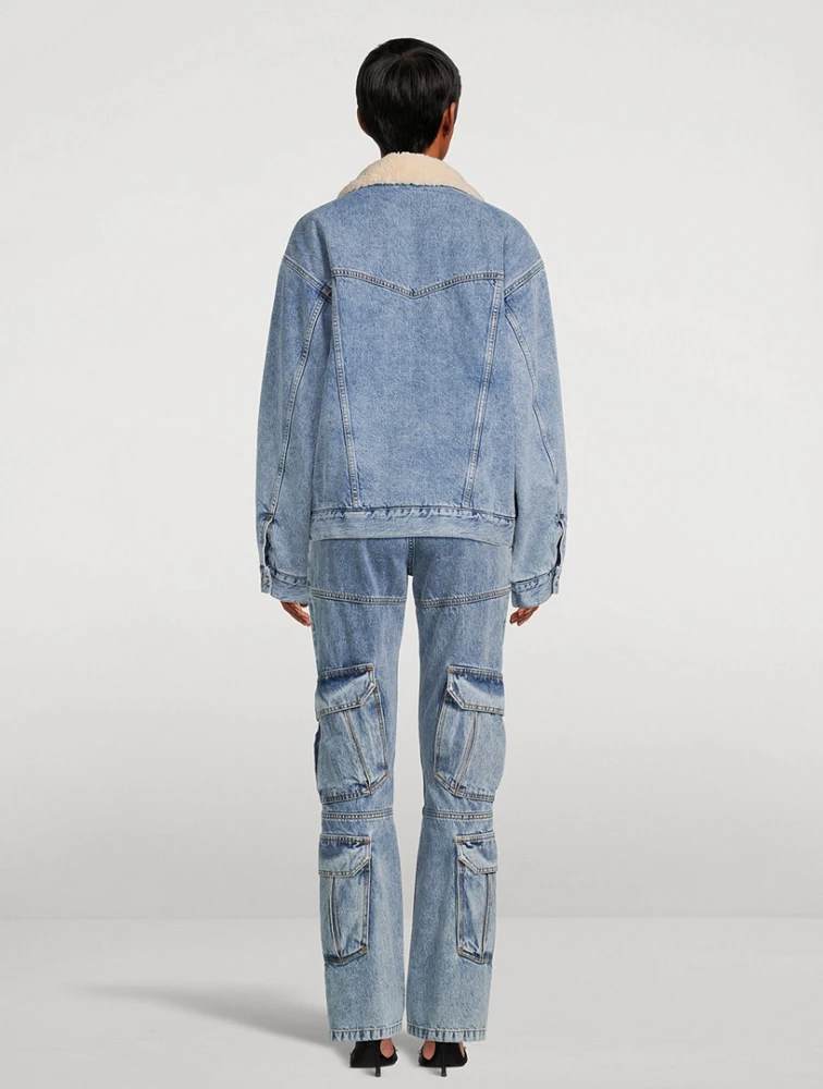 Fleece-Lined Denim Jacket