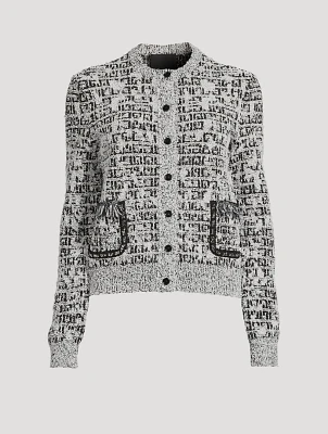 4G Jacquard Cardigan