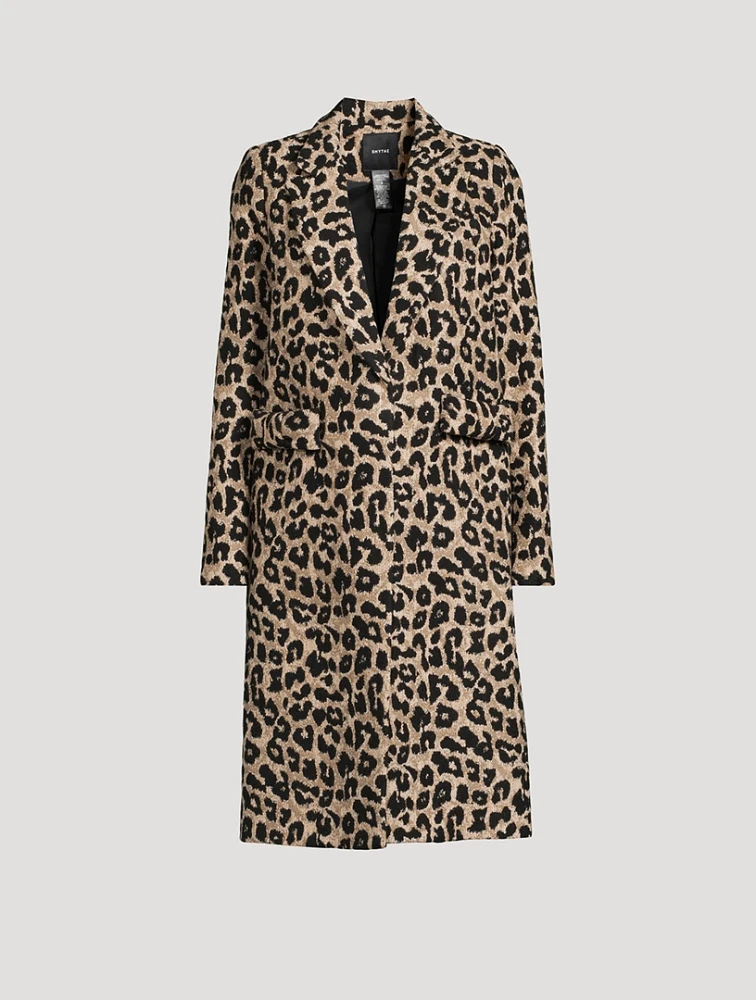 Bow Leopard Jacquard Coat