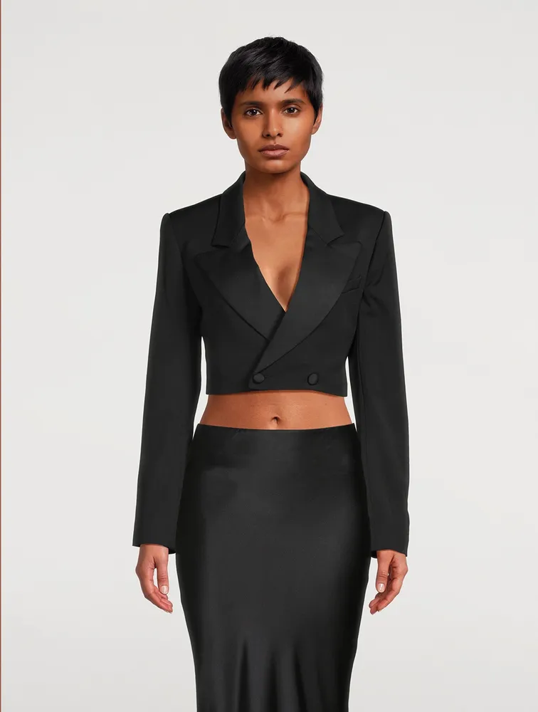 Cropped Tuxedo Jacket