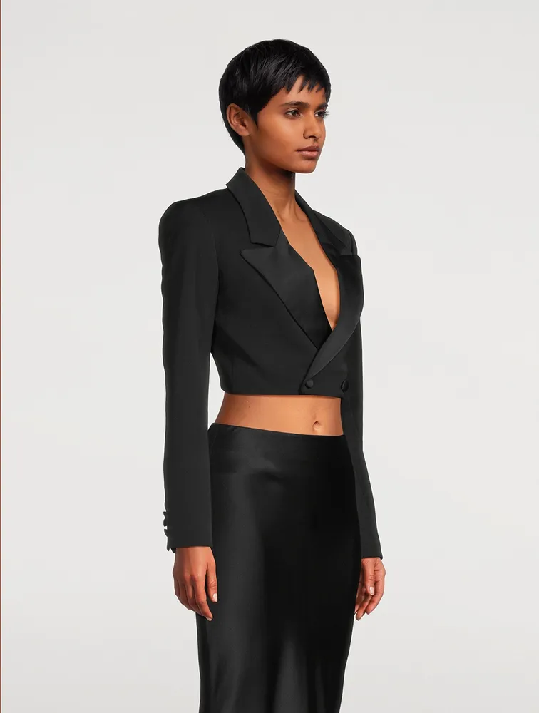 Cropped Tuxedo Jacket