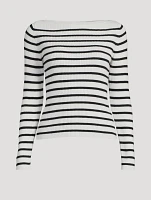 Ribbed Boatneck Sweater