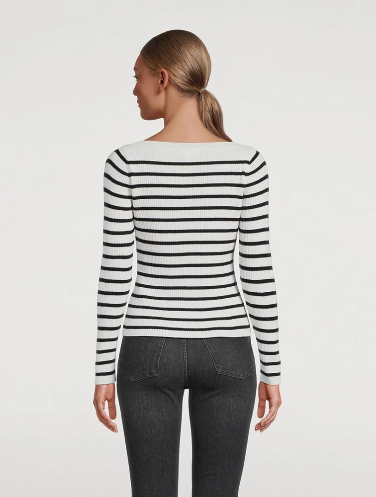 Ribbed Boatneck Sweater