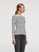 Ribbed Boatneck Sweater