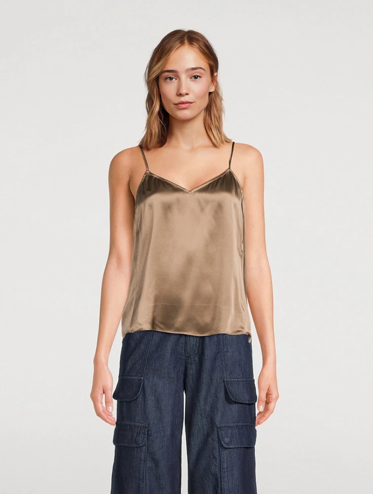 Silk V-Neck Cami Top