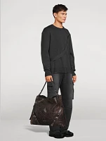 Large Voyou Crackled Leather Bag