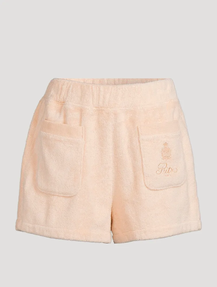 Frame x Ritz Paris Velour Shorts