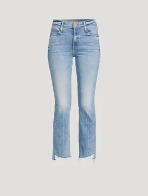 The Dazzler Straight-Leg Ankle Jeans With Step Fray