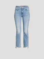 The Dazzler Straight-Leg Ankle Jeans With Step Fray
