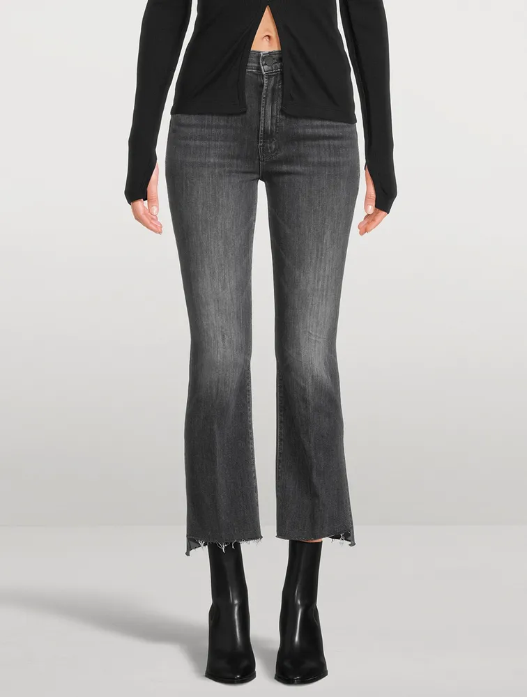 The Insider Bootcut Cropped Jeans With Step Fray