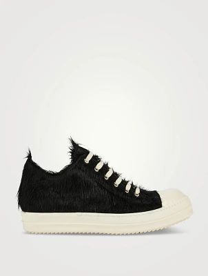 Hairy Leather Low Sneakers