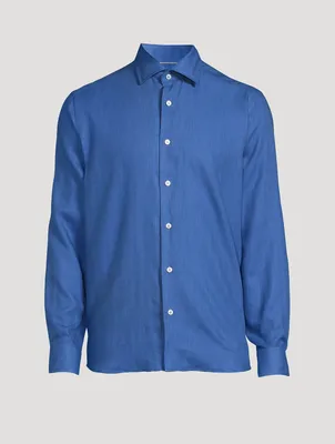 Bellamy Herringbone Cotton-Blend Shirt
