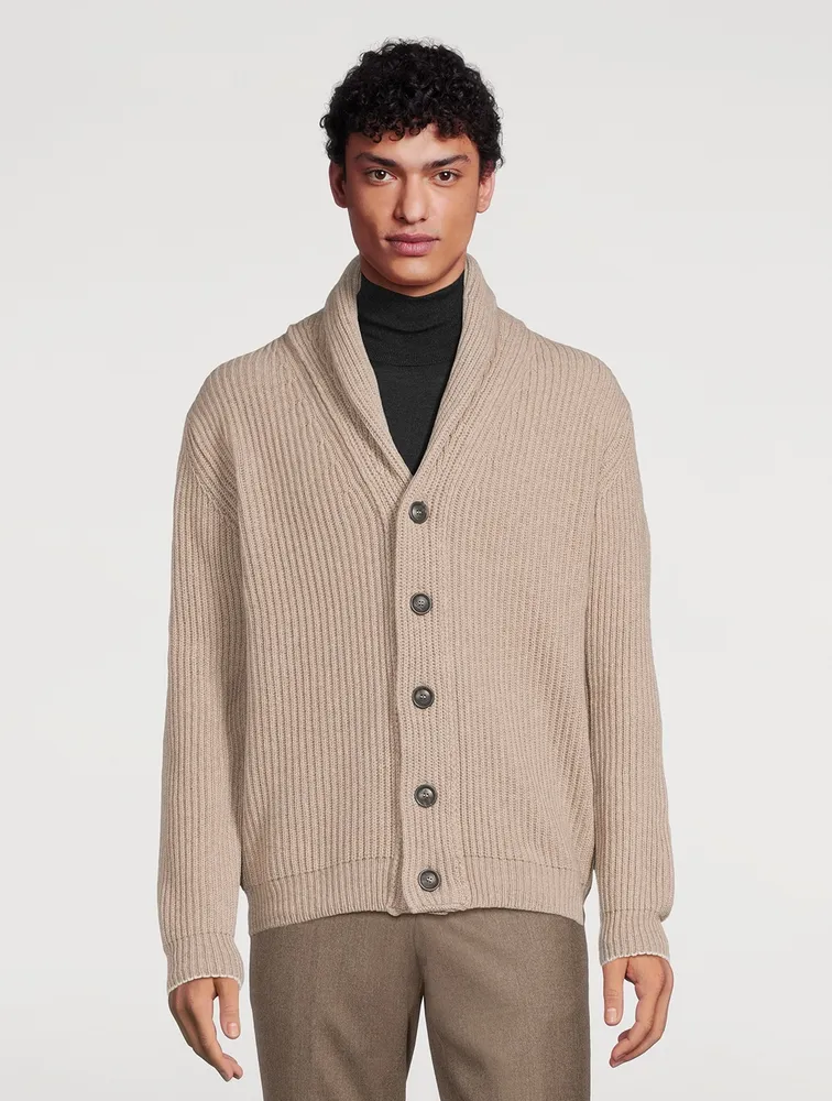 Stayner Cashmere And Wool Shawl Cardigan