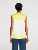 Trompe L'œil Technical Satin Tank Top