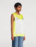 Trompe L'œil Technical Satin Tank Top