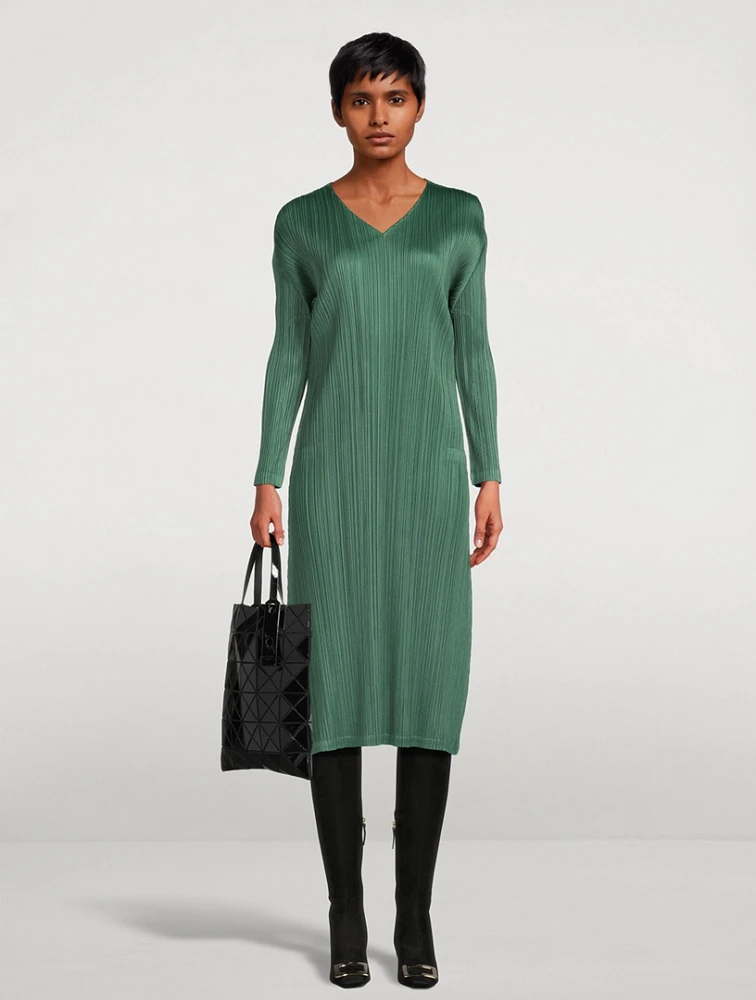 December Long-Sleeve Midi Dress