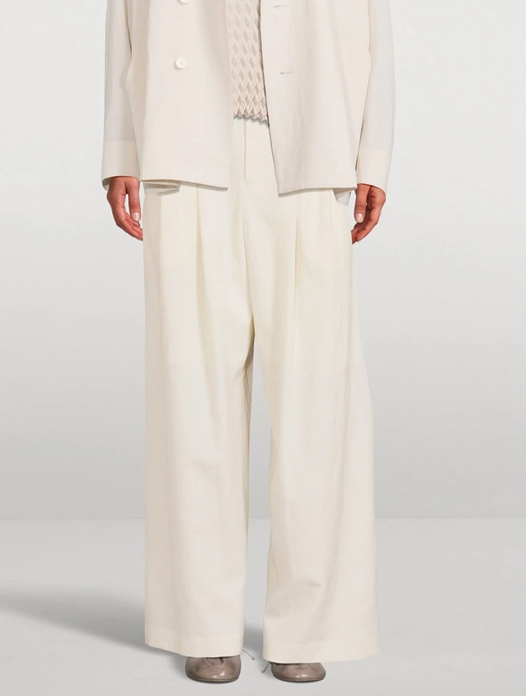 Ease Wool Wide-Leg Pants