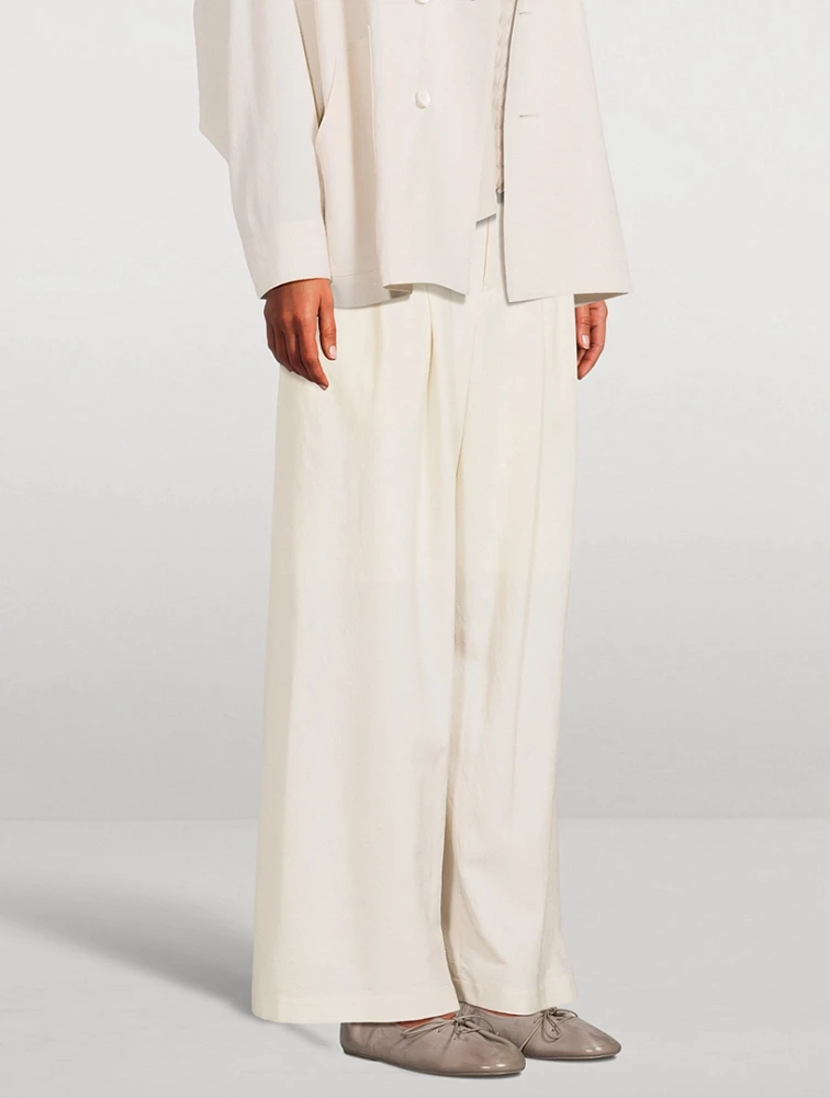 Ease Wool Wide-Leg Pants