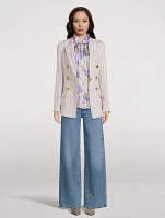 Not A Double-Breasted Pagoda Blazer Stripe Print