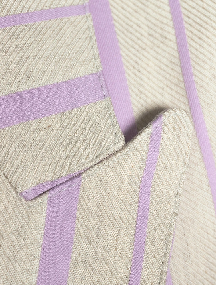 Not A Double-Breasted Pagoda Blazer Stripe Print