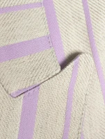 Not A Double-Breasted Pagoda Blazer Stripe Print