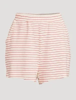 Striped French Terry Shorts