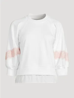 Lace-Trimmed Sweatshirt