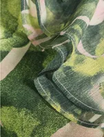Ruffled Shirt Floating Iris Print