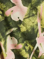 Belted Midi Dress Collapsed Bloom Iris Print
