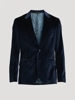 Velvet Tailored Two-Button Jacket