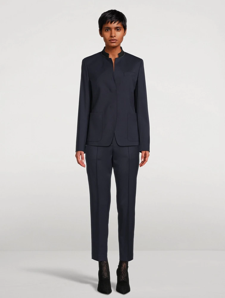 Theory Project Wool Gabardine Slim Trousers