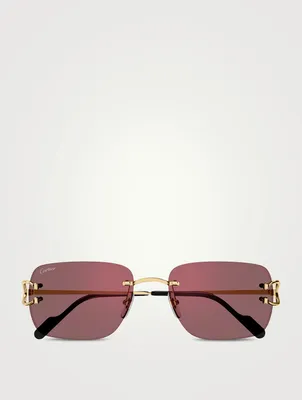 Signature C De Cartier Square Sunglasses