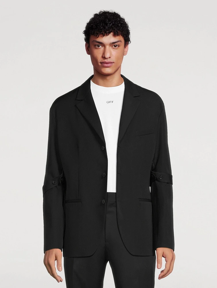 Wool Single-Breasted Jacket