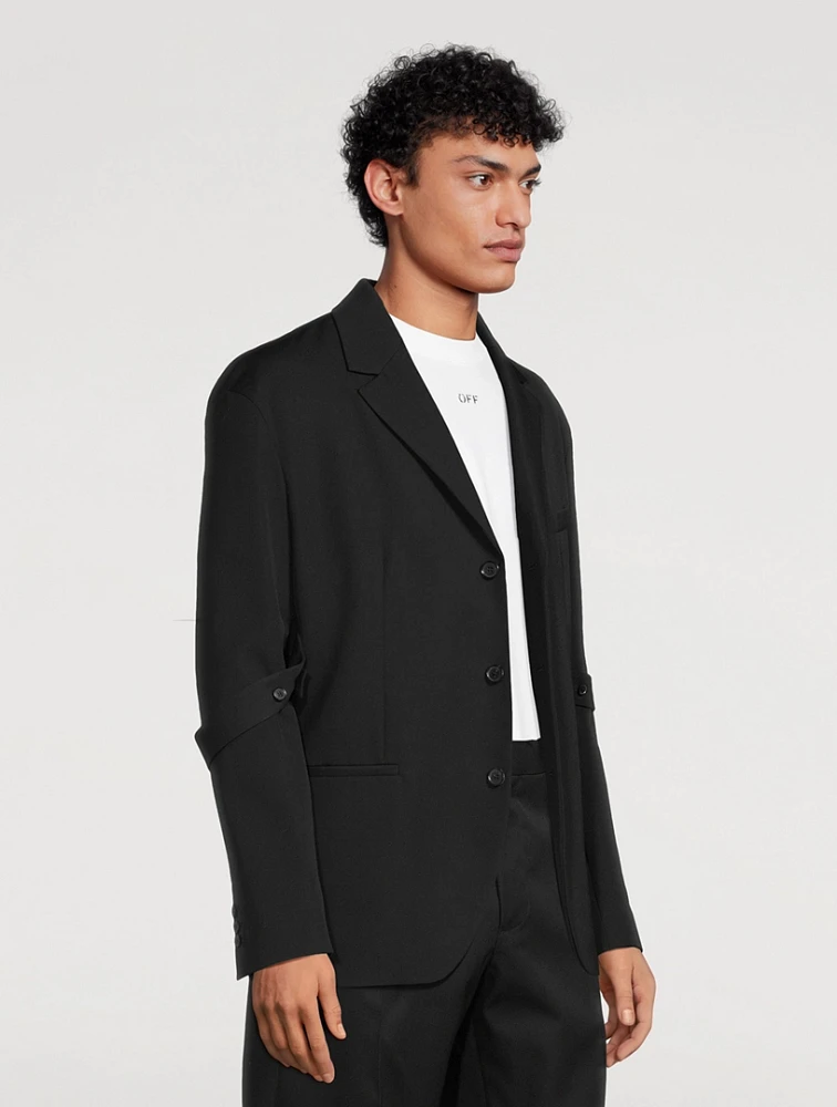 Wool Single-Breasted Jacket