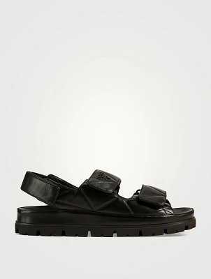Quilted Leather Sport Sandals