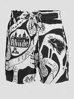 Strada Silk Shorts