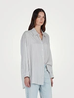 Luka Silk Shirt Striped Print