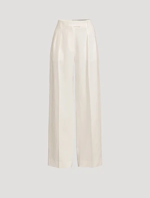 Antone Linen Wide-Leg Trousers