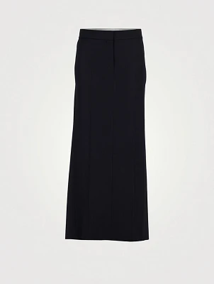 Trevy Wool Column Skirt