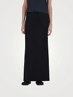 Trevy Wool Column Skirt