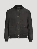 Leon Suede Bomber Jacket