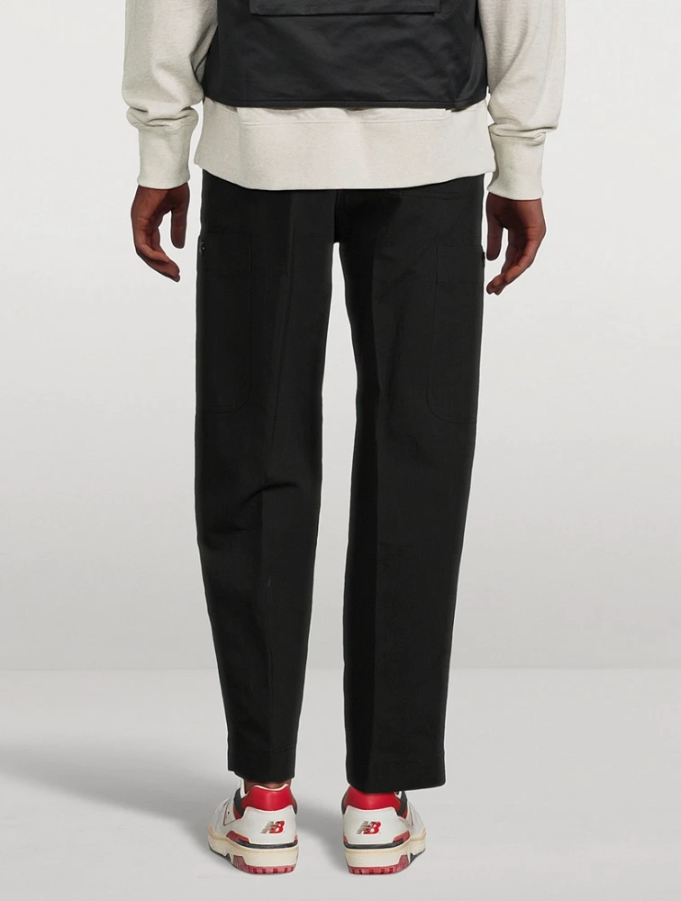 Cotton And Linen Cargo Jogger Pants
