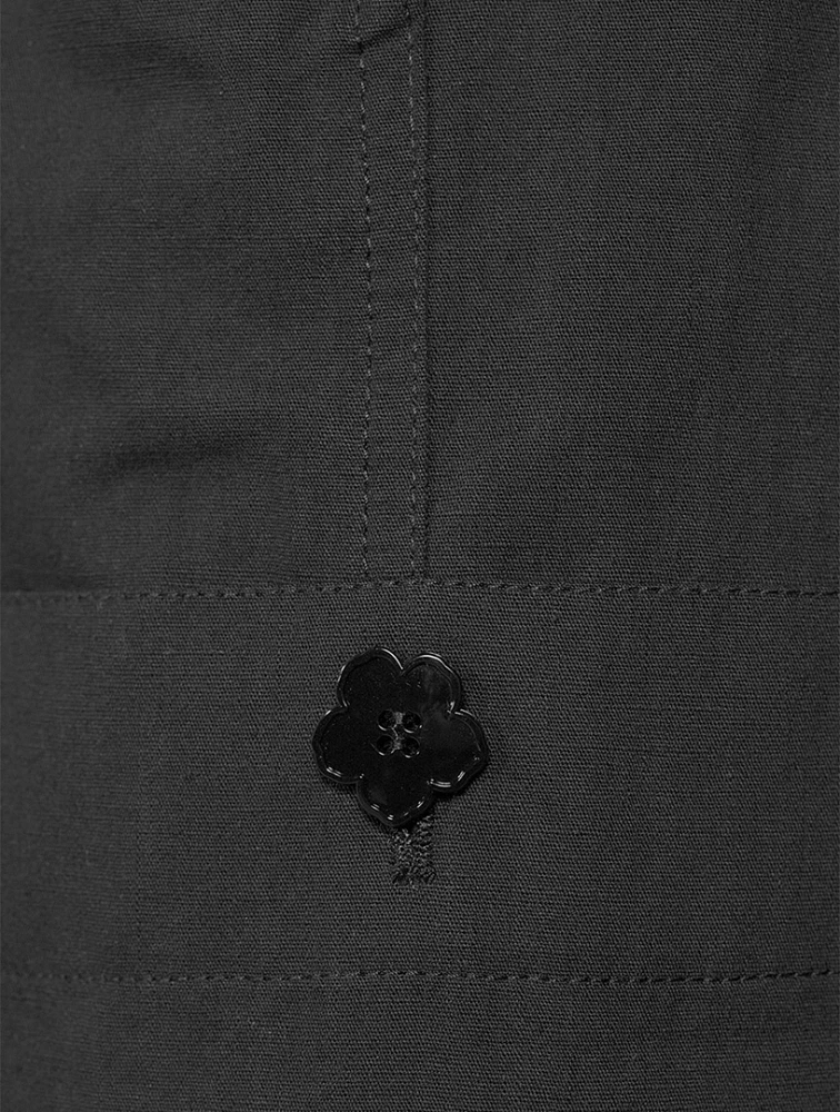 Cotton And Linen Cargo Jogger Pants