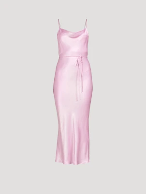 La Lune Bias-Cut Satin Dress